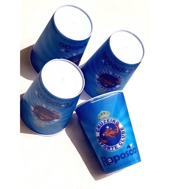 zJogo Com 4 Copos 3D 450Ml - Cruzeiro